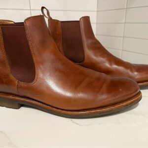 J. Crew Tan Leather Chelsea Boots
